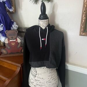 Tommy Hilfiger Sport Black Cropped Hoodie